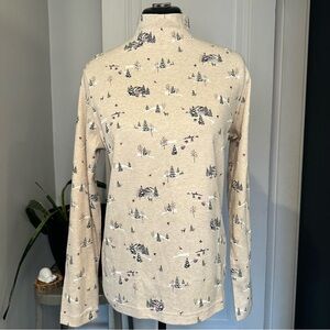 VINTAGE CROFT & BARROW Large Granny Turtleneck Cabincore